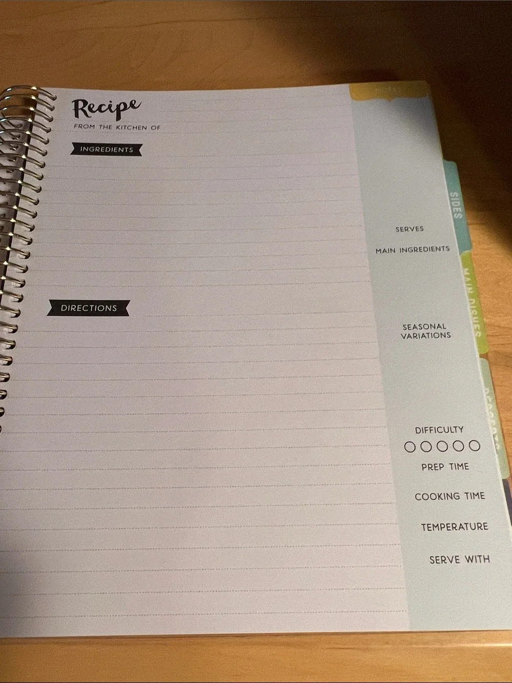 Recollections Recipe Keepsake Spiral Notebook - Illustrated Cover